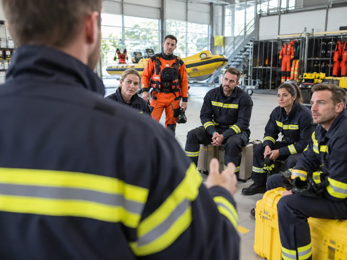 Participant receiving a practical briefing
